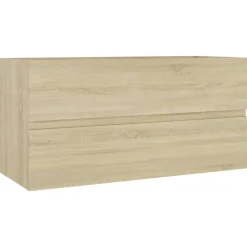 vidaXL Tvättställsskåp sonoma-ek 90x38,5x45 cm konstruerat trä