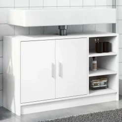 Best vidaXL Tvättställsskåp 90x29x55 cm konstruerat trä Vit