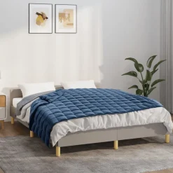 vidaXL Tyngdtäcke blå 150x200 cm 7 kg tyg