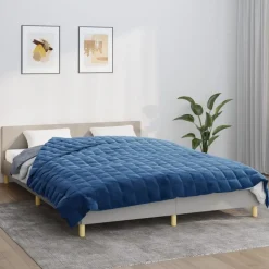 vidaXL Tyngdtäcke blå 200x200 cm 13 kg tyg