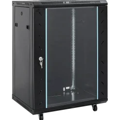Discount vidaXL 15U Nätverksskåp 19" IP20 60x45x86 cm Svart