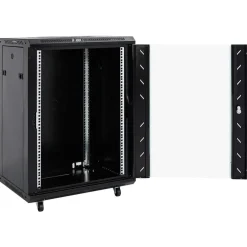 Discount vidaXL 15U Nätverksskåp 19" IP20 60x45x86 cm Svart