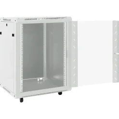 Clearance vidaXL 15U Nätverksskåp med svänghjul 19" IP20 60x45x86 mm Grå