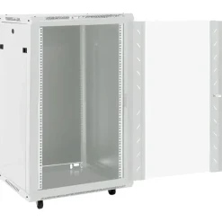 Best vidaXL 18U Nätverksskåp med svänghjul 19" IP20 60x60x100 cm Grå