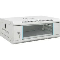 New vidaXL 4U Nätverksskåp väggmonterat 19" IP20 53x40x21 mm Grå