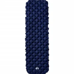 vidaXL Uppblåsbar campingmadrass 1 person marinblå 190x58x6 cm