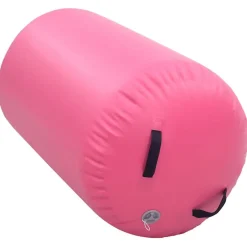 New vidaXL Uppblåsbar gymnastikrulle med pump 100x60 cm PVC Rosa