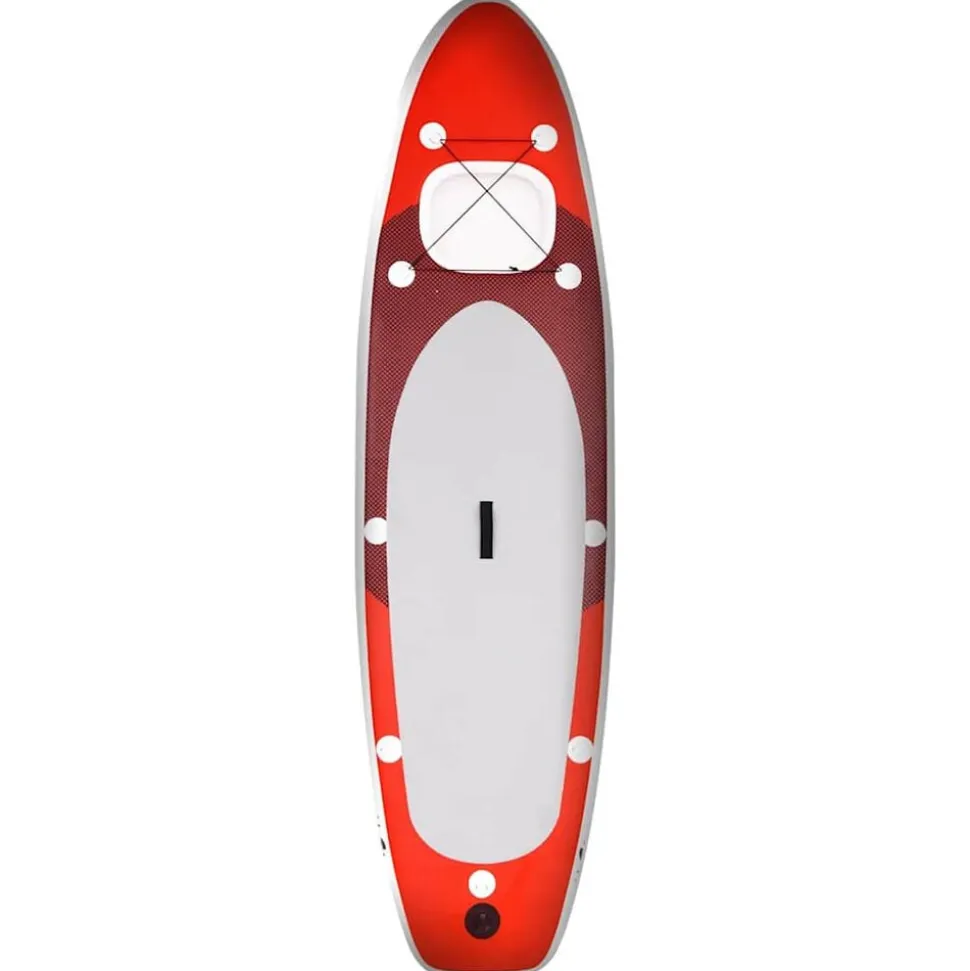 vidaXL Upplåsbar SUP-bräda set röd 300x76x10 cm