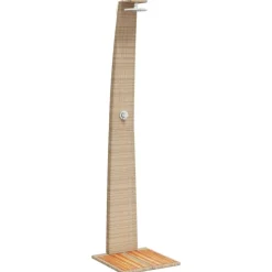 Discount vidaXL Utedusch 55x60x224 cm konstrottning och akaciaträ Beige