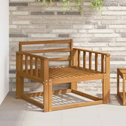 Outlet vidaXL Utomhus Mellansoffa Massivt Akaciaträ Naturfärg