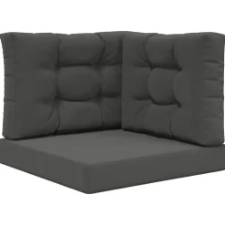 New vidaXL Utomhus Soffa Kudde 3 pcs Polyester Antracit