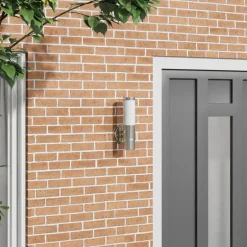 Discount vidaXL Utomhus vägglampa 15 x 7,5 x 33 cm Silver