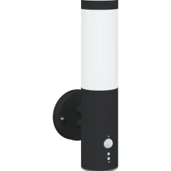New vidaXL Utomhus vägglampa 15 x 7,5 x 33 cm Svart