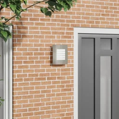 Discount vidaXL Utomhus vägglampa Silver 23,5 x 9 x 26 cm Rostfritt stål