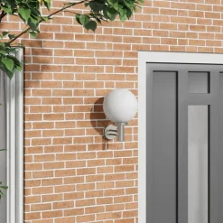 Online vidaXL Utomhus vägglampa 28 x 25 x 38 cm Silver