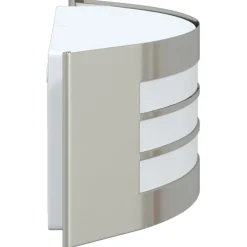 vidaXL Utomhus vägglampa Silver 32 x 10 x 10 cm