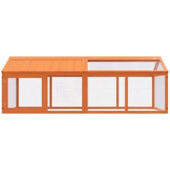 vidaXL Utomhusbur brun 200x112,5x74 cm massiv furu