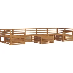 Online vidaXL Utomhussoffset 8 pcs Massivt Akaciaträ Naturfärg