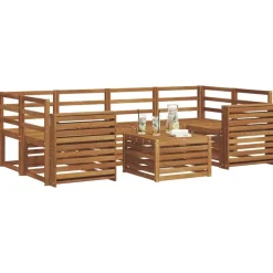 Sale vidaXL Utomhussoffset 7 pcs Massivt Akaciaträ Naturfärg