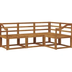 vidaXL Utomhussoffset 4 pcs Naturfärg Massivt Akaciaträ