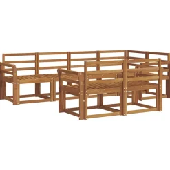 Sale vidaXL Utomhussoffset 7 pcs Massivt Akaciaträ Naturfärg