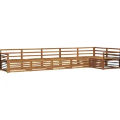 Hot vidaXL Utomhussoffset 6 pcs Massivt Akaciaträ Naturfärg