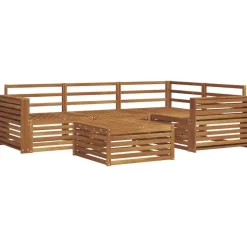 vidaXL Utomhussoffset 5 pcs Naturfärg Massivt Akaciaträ