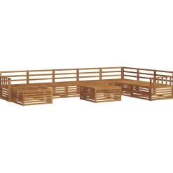 Sale vidaXL Utomhussoffset 9 pcs Massivt Akaciaträ Naturfärg