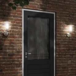 Best vidaXL Utomhusvägglampa 2 st rostfritt stål Silver