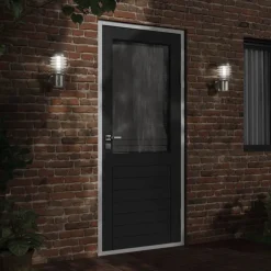Clearance vidaXL Utomhusvägglampa 2 st rostfritt stål Silver