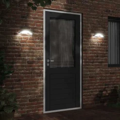 vidaXL Utomhusvägglampa LED med sensor vit gjuten aluminium