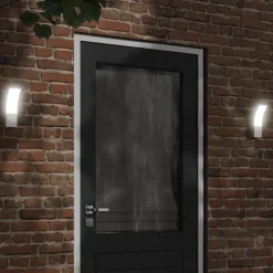 Hot vidaXL Utomhusvägglampa LED gjuten aluminium Vit