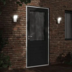 vidaXL Utomhusvägglampa LED vit gjuten aluminium