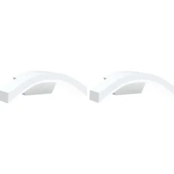 vidaXL Utomhusvägglampor LED 2 st vit gjuten aluminium