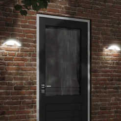 vidaXL Utomhusvägglampor LED 2 st vit gjuten aluminium