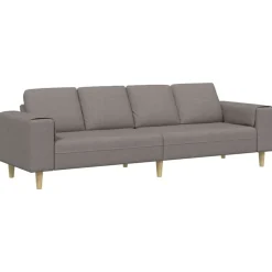Online vidaXL Vardagsrumsoffa 250 x 77 x 76 cm Polyester Taupe
