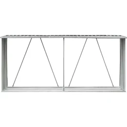 Best vidaXL Vedskjul i galvaniserat stål 330x84x152 cm Grå