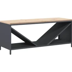New vidaXL Vedställ med träskiva 100,5x35,5x40 cm Antracit