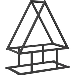 Clearance vidaXL Vedställ 50x25x60 cm kallvalsat stål Svart