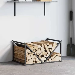 Online vidaXL Vedställ 70x43x34,5 cm kallvalsat stål Svart