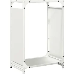 Hot vidaXL Vedställ 44x28x65 cm kallvalsat stål Vit
