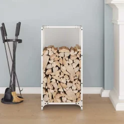 vidaXL Vedställ vit 40x30x80 cm kallvalsat stål