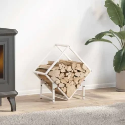 vidaXL Vedställ vit 50x25x50 cm kallvalsat stål