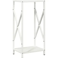 Discount vidaXL Vedställ 34x25x70 cm kallvalsat stål Vit