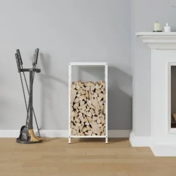 Discount vidaXL Vedställ 34x25x70 cm kallvalsat stål Vit