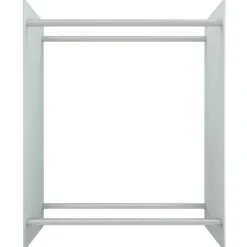 vidaXL Vedställ vit 80x35x100 cm härdat glas