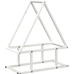 vidaXL Vedställ vit 50x25x60 cm kallvalsat stål