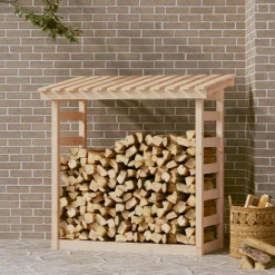 vidaXL Vedställ 108x64,5x110 cm massiv furu