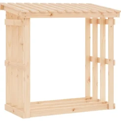 vidaXL Vedställ 108x64,5x109 cm massiv furu