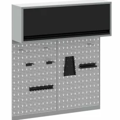 Sale vidaXL Verktygsskåpsset med hylla 3 pcs Pulverlackerat stål Svart